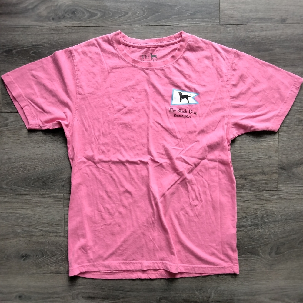 The Black Dog Pink T-shirt Short Sleeve Boston, MA Girls Size L (12/14)